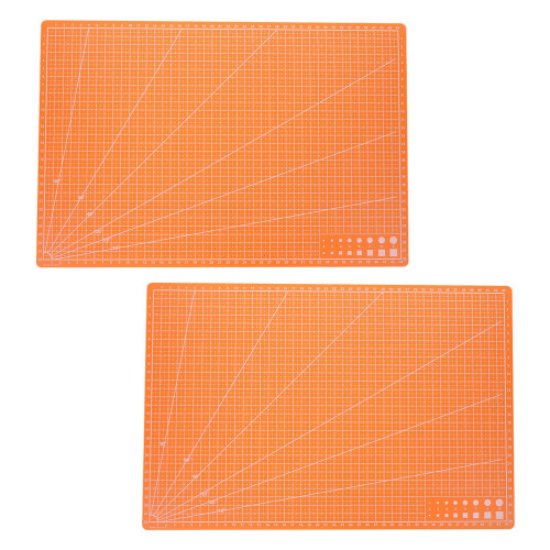 2Pcs Double Sided Precision Cutting Mat For Fabric Quilting Crafting