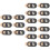 18 Pcs Cow Pattern Camera Slide Cover Privacy Protection Black 7