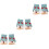 3 Pairs Kids Windproof Warm Half-Finger Gloves 5