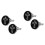 2 Pairs Of Black Cross Pattern Cufflinks For Men 5