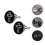 2 Pairs Of Black Cross Pattern Cufflinks For Men 10