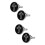 2 Pairs Of Black Cross Pattern Cufflinks For Men 8