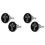 2 Pairs Of Black Cross Pattern Cufflinks For Men 3