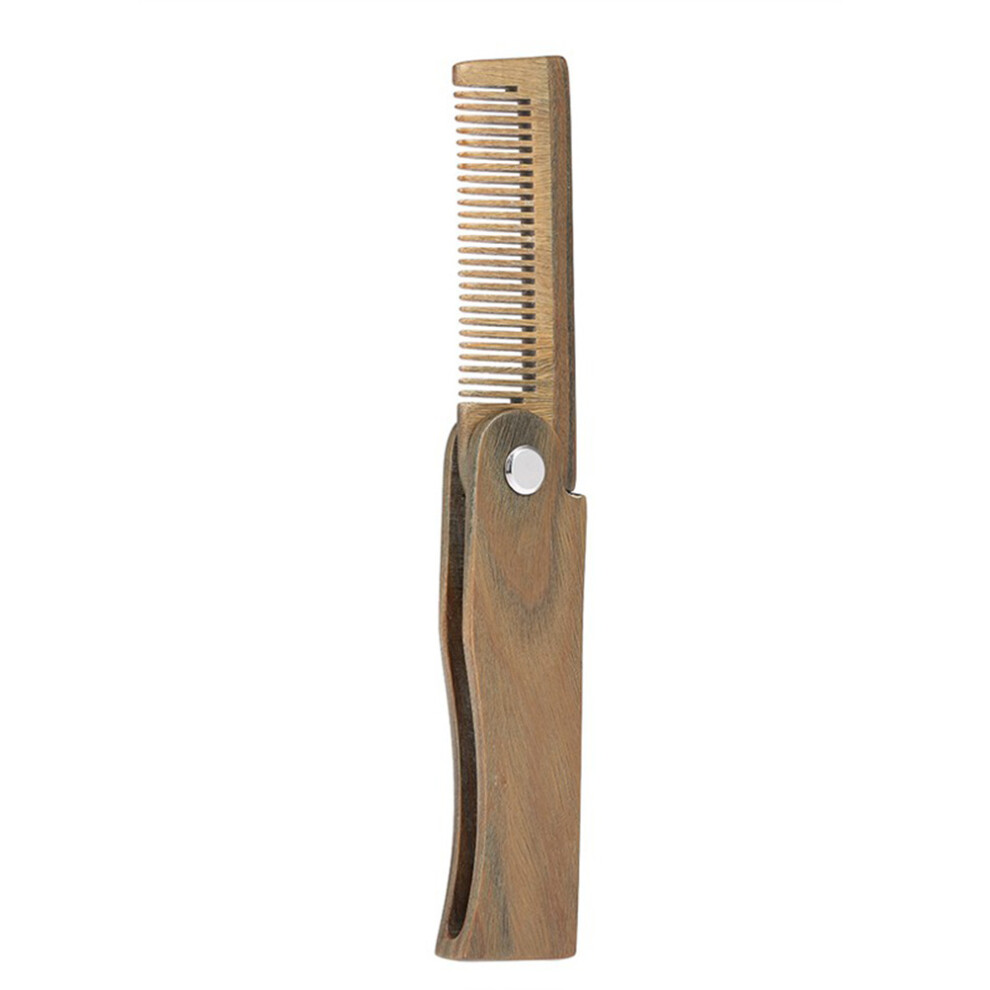 Totority Unisex 3Pcs Portable Wooden Beard Comb Set For Men