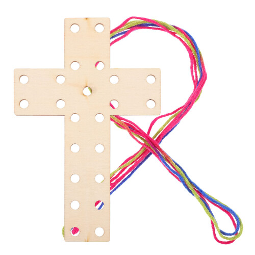 2 Sets Yarn Craft Kit Wooden Cross Weaving Project
