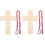 2 Sets Yarn Craft Kit Wooden Cross Weaving Project 4