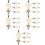 20Pcs Metal Ukulele Pegs White Small Handle Tuning Tools for Ukuleles 9
