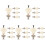 20Pcs Metal Ukulele Pegs White Small Handle Tuning Tools for Ukuleles 4
