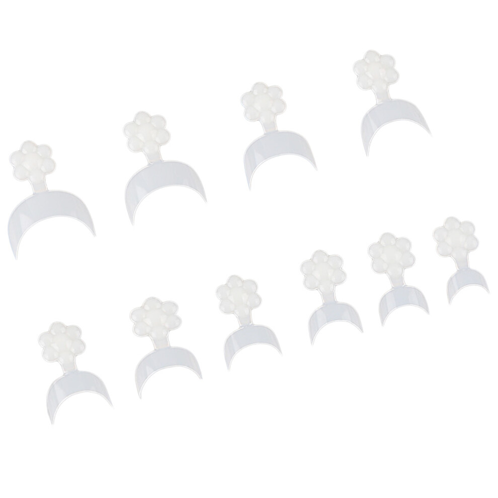 Totority White 1000 Pcs False Nail Tips Crescent Plastic Finger Extension Tools