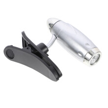 2Pièces Lampe Lecture LED Argentée Mini Clip Portable Booklight