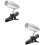 2Pièces Lampe Lecture LED Argentée Mini Clip Portable Booklight 11