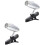2Pièces Lampe Lecture LED Argentée Mini Clip Portable Booklight 8