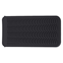 Hitzebeständige Silikon-Tasche für Haarstyling & Rasur Schwarz, 12x8cm