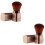 2Pcs Retractable Nail Dust Brush Dome Blush Foundation Brush 7
