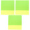 6 Pcs Silicone Rectangular Placemat For Kitchen Table Yellow Green 3