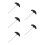 5Pcs Motorcycle Exhaust Spring Hook T Handle With Rubber Coating 10