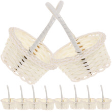 50 Pcs Woven Rattan Flower And Vegetable Handheld Baskets