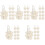50 Pcs Woven Rattan Flower And Vegetable Handheld Baskets 3