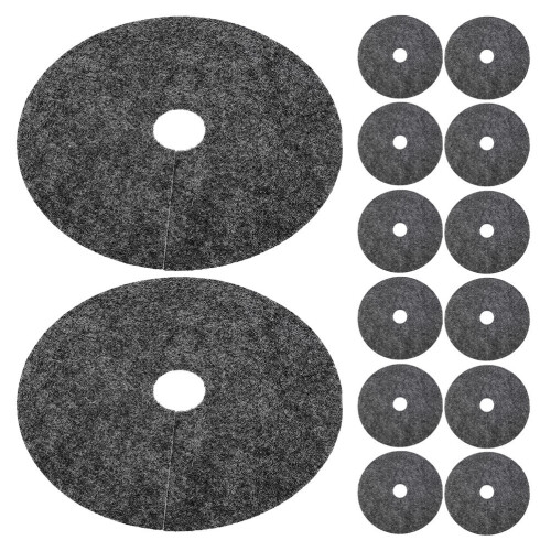 60 Pcs 25cm Nonwoven Tree Mulch Ring For Garden Root Protection