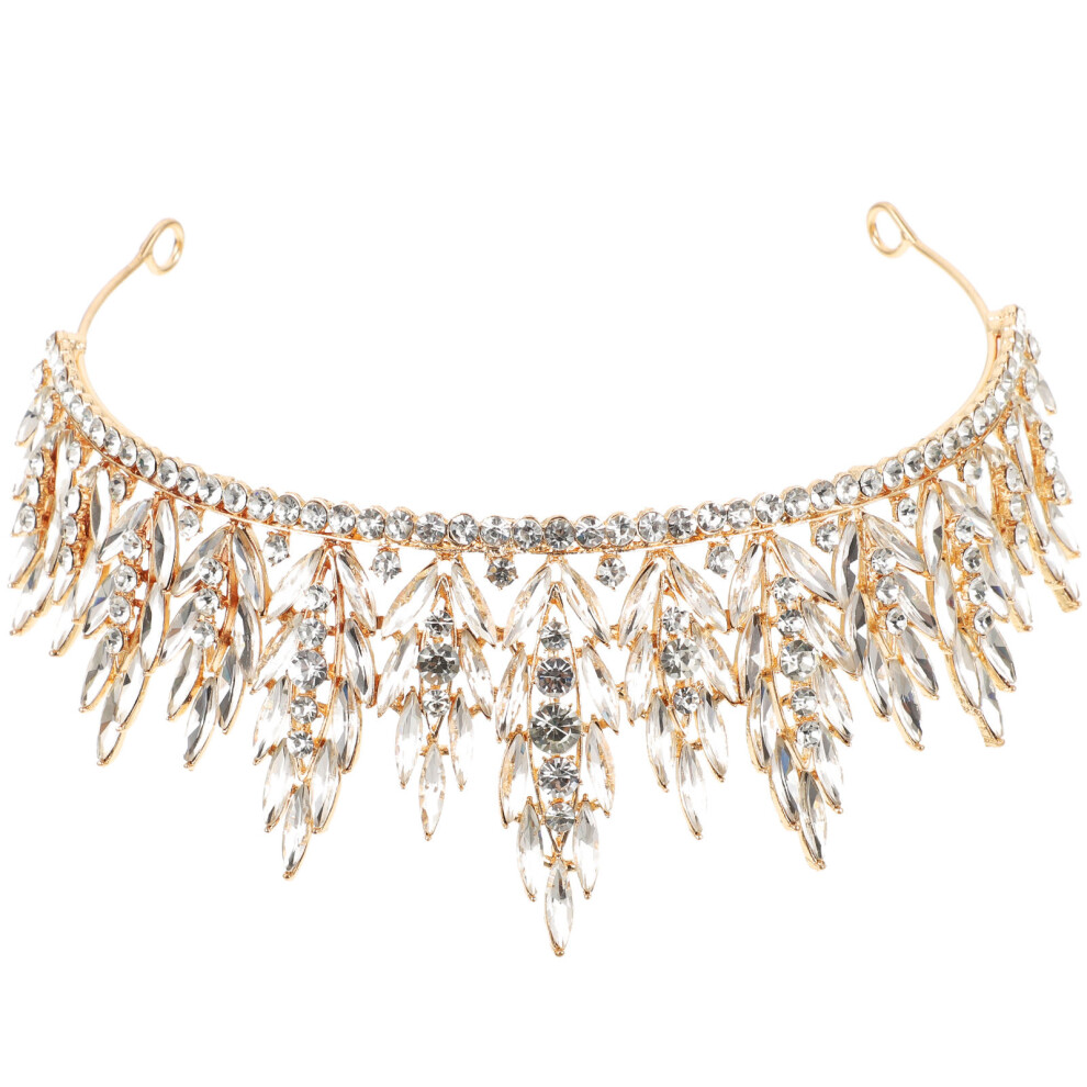 2Pcs Wedding Bridal Crown Tiara Rhinestone Headband-image-OPC-PKXHWTQ-NEW