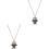 2Pcs Compass Robot Pocket Watch Keychain Necklace 3
