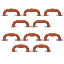 10Pcs Semi Round Plastic Luggage Handles For Suitcase Toolbox Bag