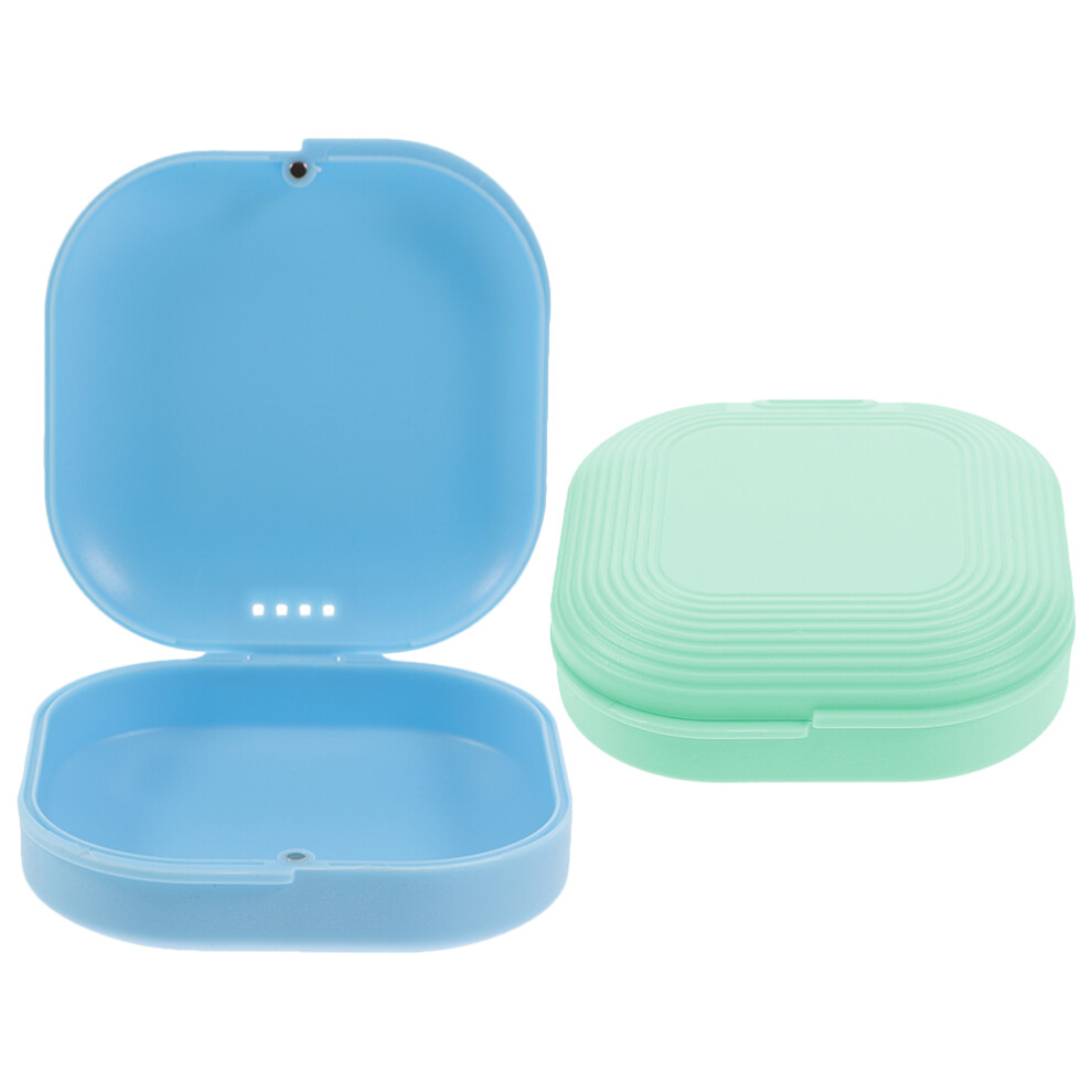 Artibetter 2Pcs Portable Retainer Case Breathable Denture Box Colored