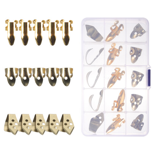 5 Sets Metal And Plastic Finger Picks For Banjo 1