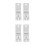 4Pcs White Vertical Blind Bracket Supports Iron Window Blind Hardware 10