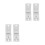 4Pcs White Vertical Blind Bracket Supports Iron Window Blind Hardware 7
