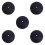 5Pcs Universal Elastic Training Ball Compact For Reaction Yellow Dot 4