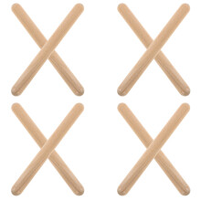 8 Pairs Natural Wood Claves Percussion Instrument For Early Education