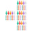 400 Pcs Ceramic Christmas Tree Lights Multi Color Twist Bulbs 6