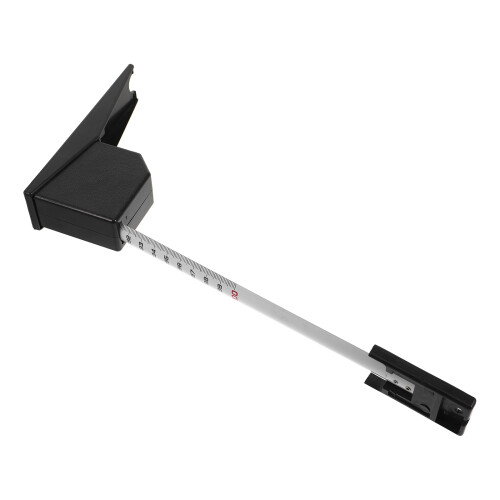 Metal Wall Mounted Height Measuring Tool With Plate Light Grey