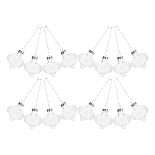 32 Pcs Clear Fillable Christmas Ornaments Transparent Shatterproof 1