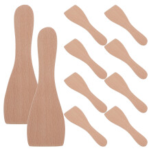 50 Pcs Small Straight Wooden Spatulas For Frying Baking Pizza