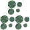 3 Sets Of 8Pcs Artificial Lotus Leaf Eva Stage Props Green 2