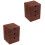 2 Pcs Desktop Storage Box Vintage Wooden Organizer Four-Layer 3