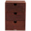 2 Pcs Desktop Storage Box Vintage Wooden Organizer Four-Layer 10