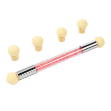 1Set Manicure Art Brush Met Sponskoppen Nail Beauty Tool