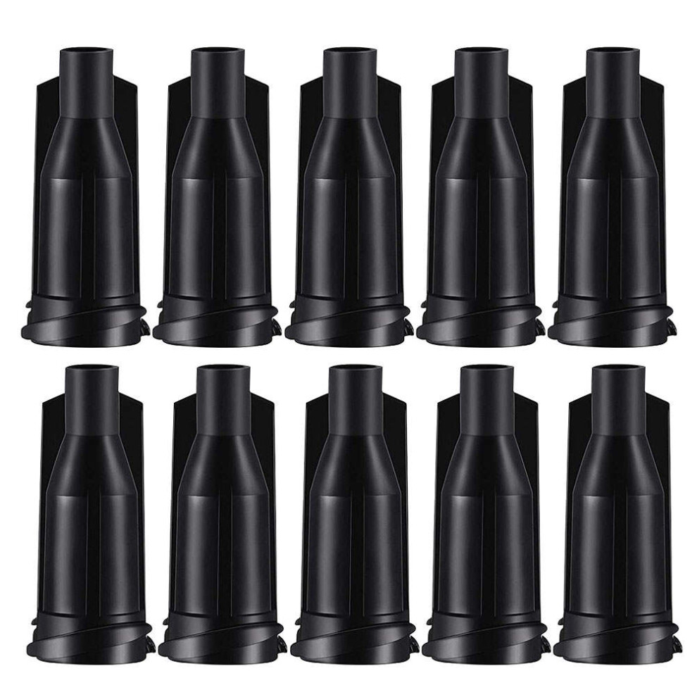 2250 Pcs Luer Lock Syringe Tip Caps Black Dispensing Needle Tips 033394962302