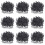 2250Pièces Bouchons Plastique Seringue Luer Lock Noir Réutilisables 4