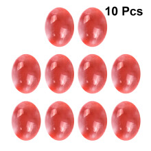 30 Pcs 10X14Mm Agate Stone Oval Patch Watermelon Red For Jewelry Making