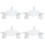 4Pcs Raised Dessert Plate Ceramic Serving Tray White 5