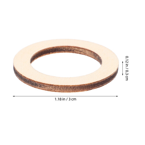 600 Pcs Diy Craft Wood Chips Hollowed Round Slices 3cm 1