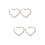 2 Pairs Rhinestone Heart Shape Ear Drops Decor (Silver) 7