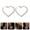 2 Pairs Rhinestone Heart Shape Ear Drops Decor (Silver) 8