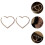 2 Pairs Rhinestone Heart Shape Ear Drops Decor (Silver) 10