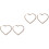 2 Pairs Rhinestone Heart Shape Ear Drops Decor (Silver) 4