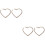 2 Pairs Rhinestone Heart Shape Ear Drops Decor (Silver) 6